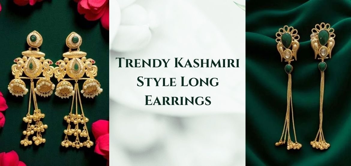 Trendy Kashmiri Style Long Earrings: The Statement Kundan Jewelry Everyone’s Loving