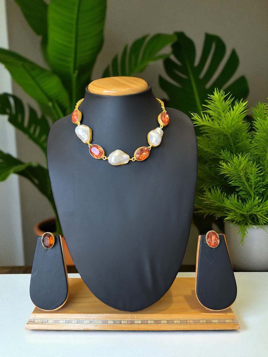 Vibrant Style MOP Necklace Set