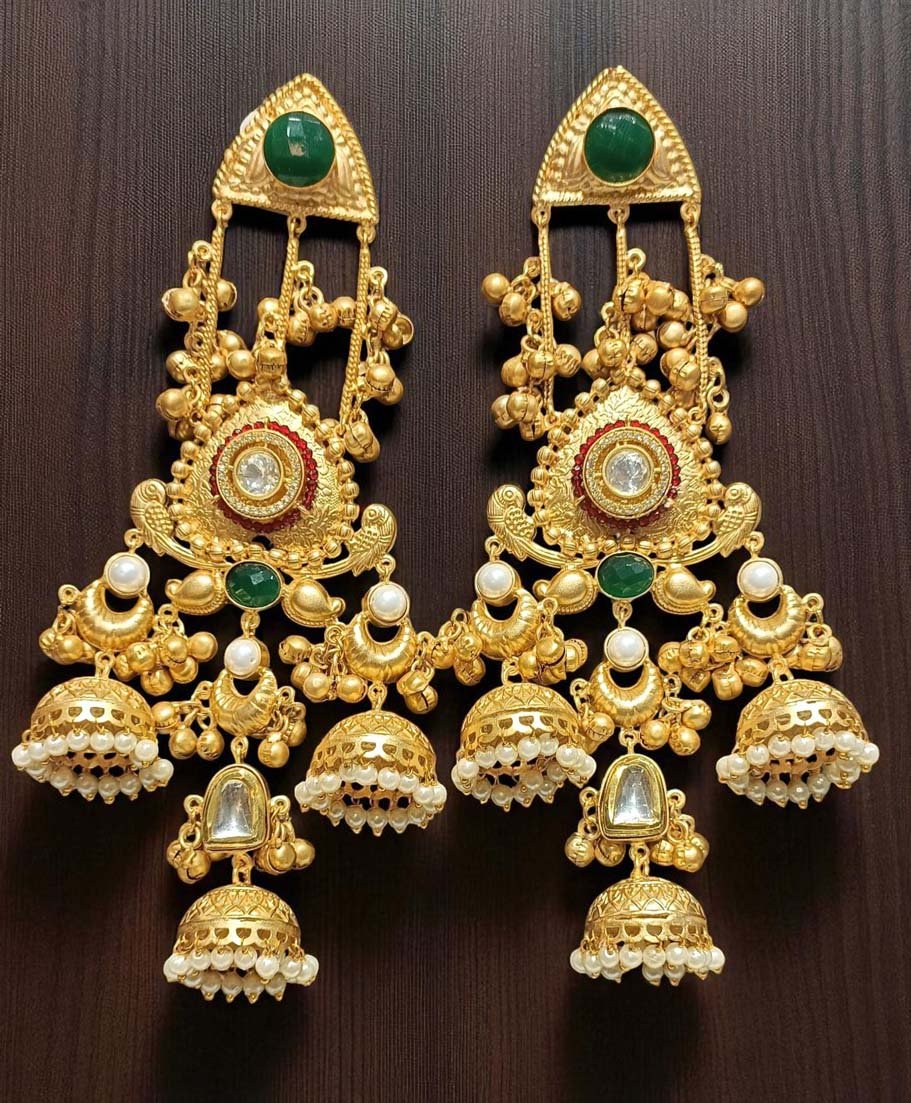 Kashmiri Jhumka Long Earrings