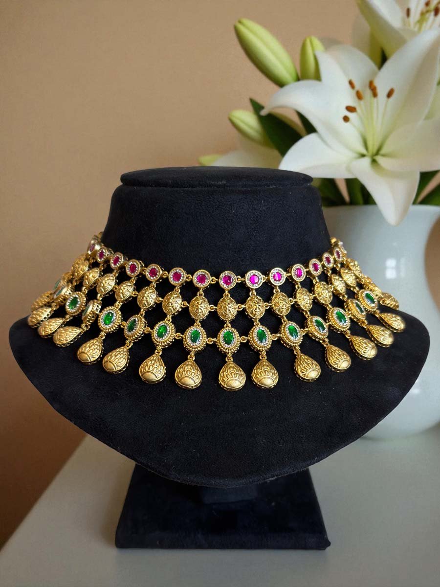 Exquisite Rajwadi Choker Set