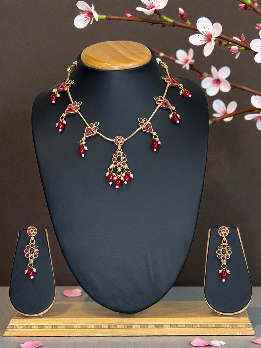 Handcrafted Rajwadi Necklace Set