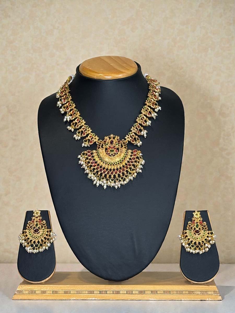 Elegant Rajwadi Necklace Set