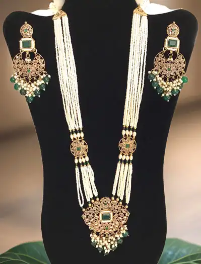 Kundan/Pearl Long Necklace set