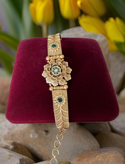 Flower Design Rajwadi Loose Bracelet