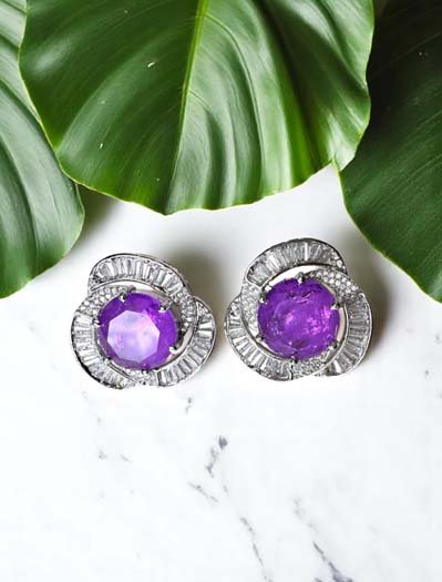 Luminous Swarovski Stud Earrings