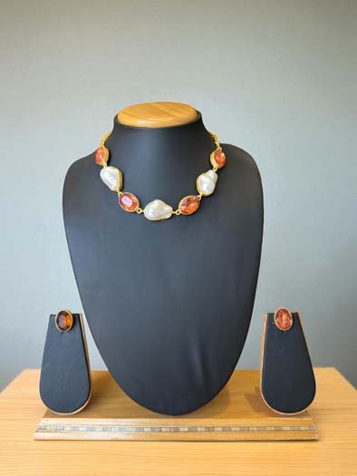 Vibrant Style MOP Necklace Set