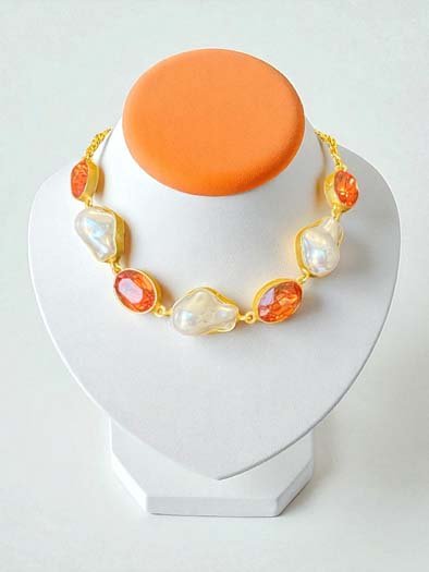 Vibrant Style MOP Necklace Set