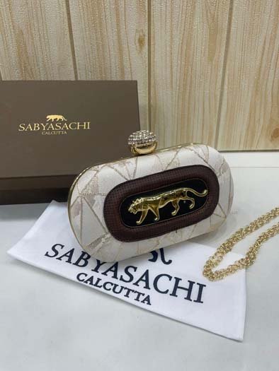 Sabyasachi Inspired Royal Bengal Tiger Motif Embellished Clutches