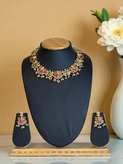 Antique Finish Jadau Kundan Choker Set