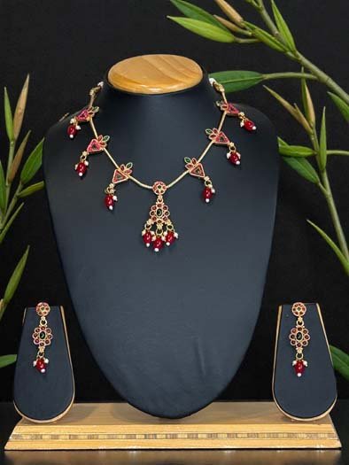 Handcrafted Rajwadi Necklace Set