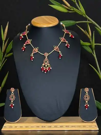 Handcrafted Rajwadi Necklace Set