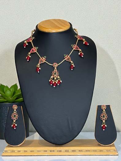 Handcrafted Rajwadi Necklace Set