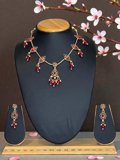 Handcrafted Rajwadi Necklace Set