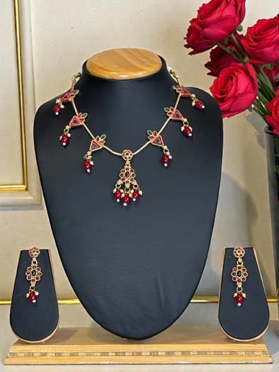 Handcrafted Rajwadi Necklace Set