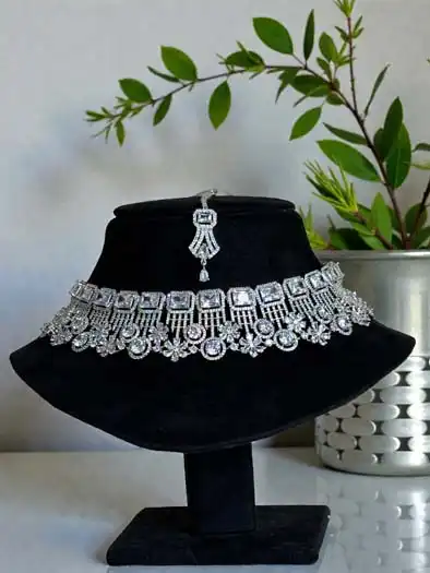 Premium Designer AD CZ Necklace Set