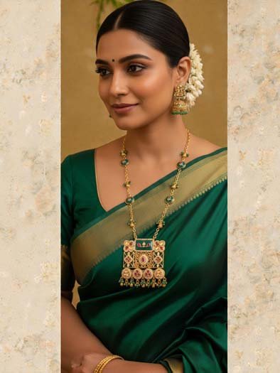 Heritage Rajwadi Antique Gold Pendant Set