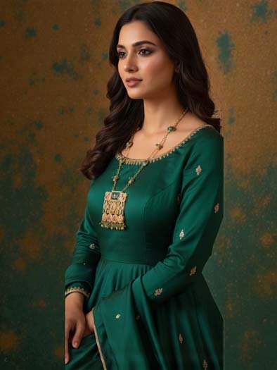 Heritage Rajwadi Antique Gold Pendant Set