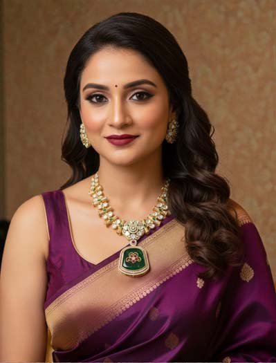 Premium Moissanite Bollywood Necklace Set