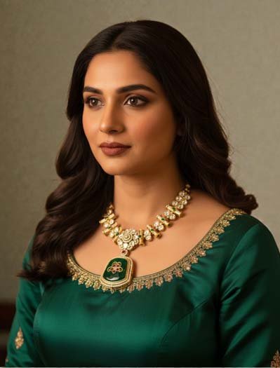 Premium Moissanite Bollywood Necklace Set