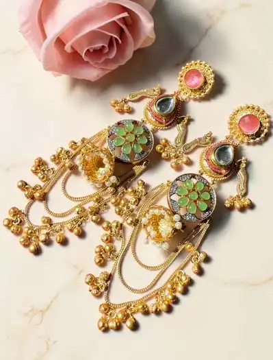 Kashmiri Designer Long Earrings