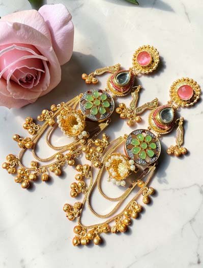 Kashmiri Designer Long Earrings