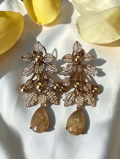 Bollywood Inspired Moissanite CZ Earrings