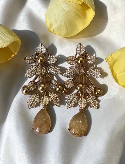 Bollywood Inspired Moissanite CZ Earrings