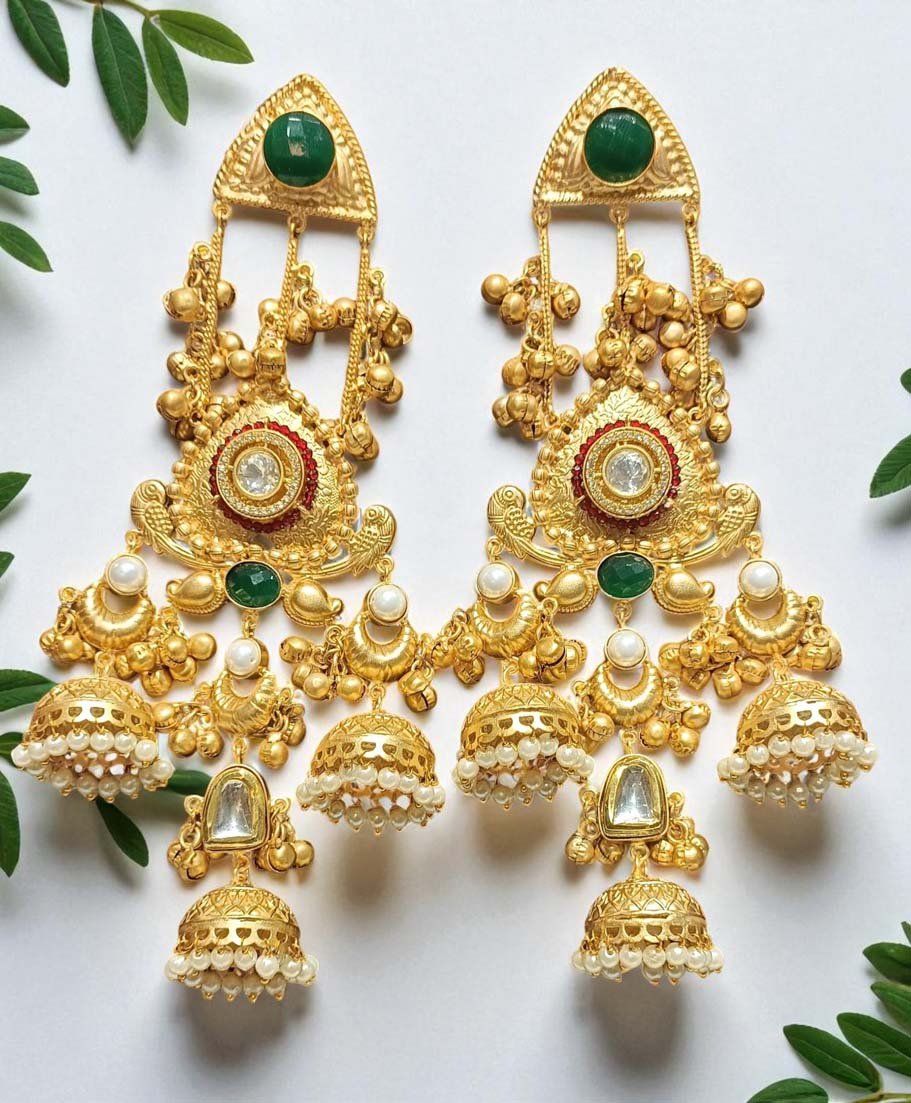 Kashmiri Jhumka Long Earrings