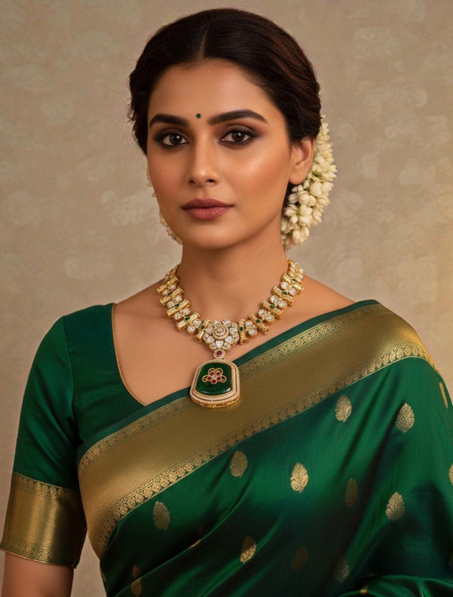 Premium Moissanite Bollywood Necklace Set