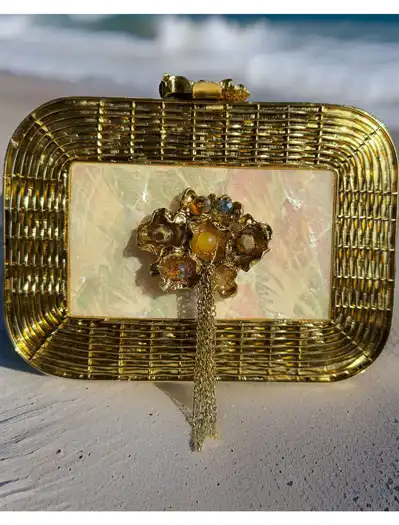 Natural MOP Clutch Bag