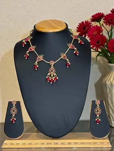 Handcrafted Rajwadi Necklace Set