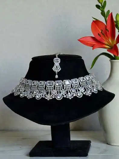 Premium Designer AD CZ Necklace Set