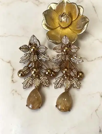 Bollywood Inspired Moissanite CZ Earrings